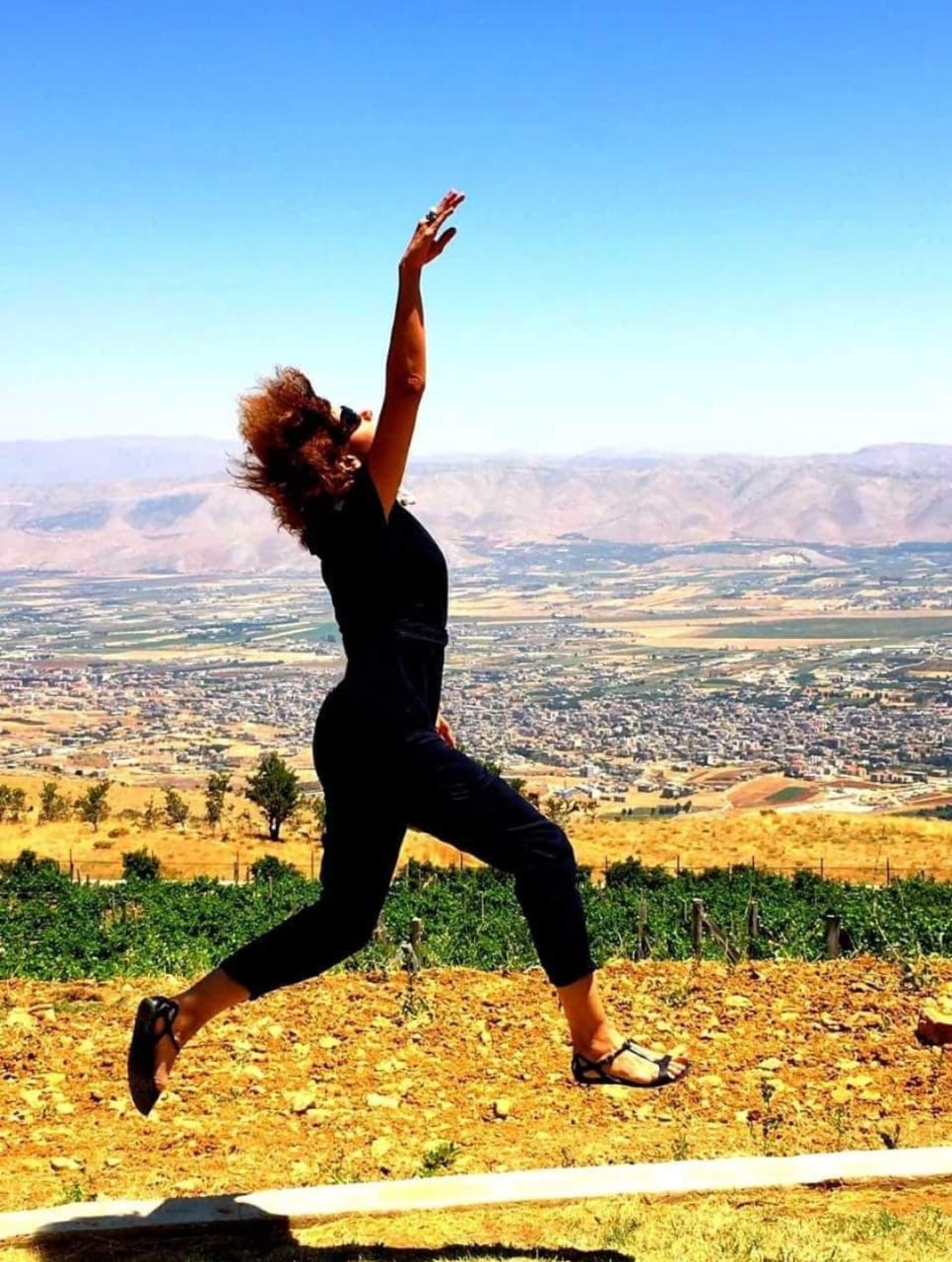 Saut dans la plaine de la Bekaa berceau de Bacchus (Domaine Vertical 33 dans le village de Remtaniyeh)